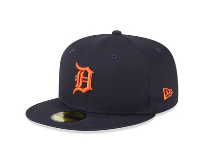 New Era - 59Fifty Fitted Cap - League Essential - Detroit Tigers - Navy/Orange - Headz Up 