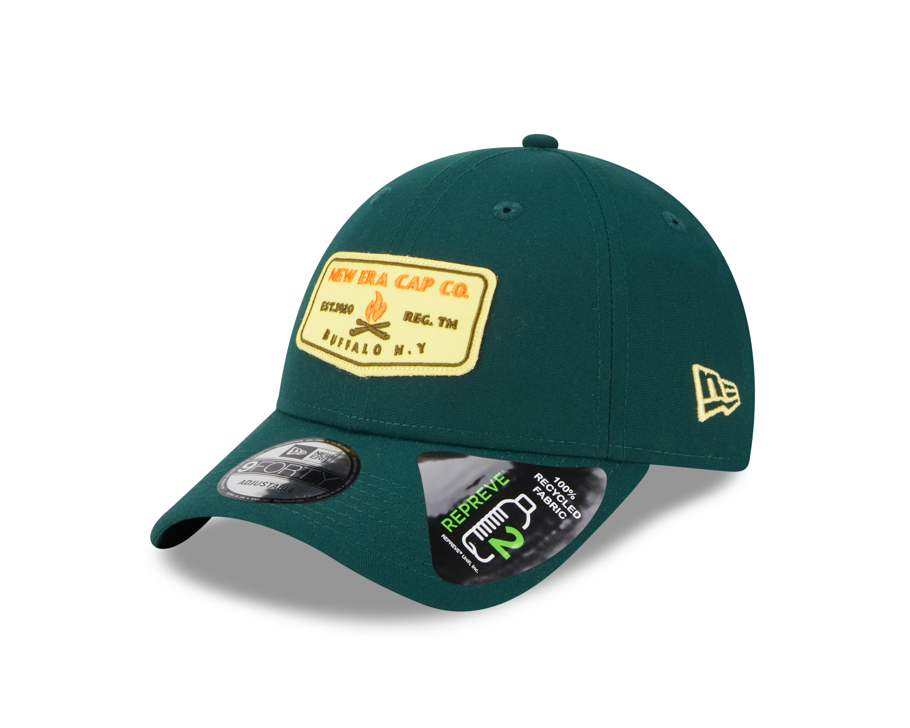 New Era - NE Repreve - 9Forty Baseball Cap - Dark Green/Yellow - Headz Up 