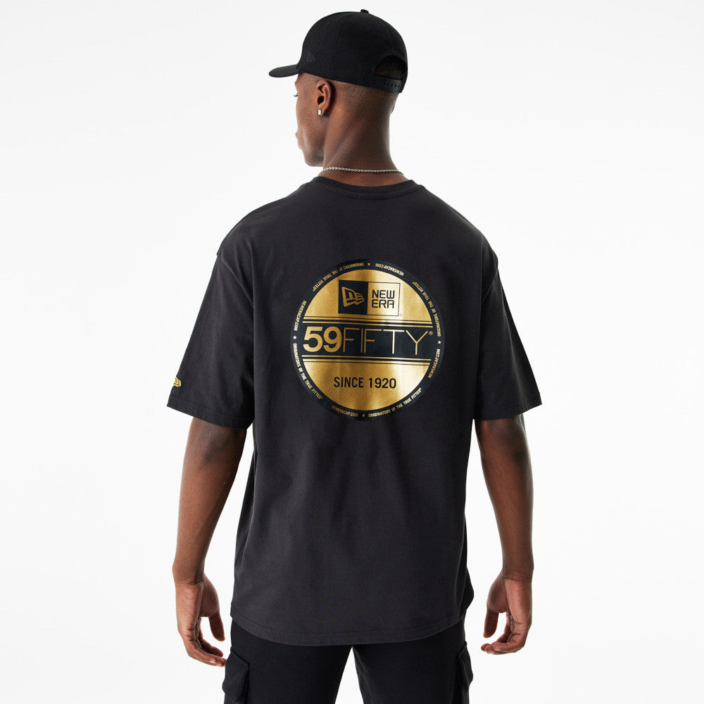 New Era - NE Sticker Tee Oversize - Black - Headz Up 