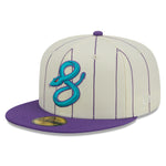 New Era - Arizona Diamondbacks 59Fifty Fitted RETRO CITY - Off White/Purple Pinstripe - Headz Up 