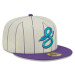 New Era - Arizona Diamondbacks 59Fifty Fitted RETRO CITY - Off White/Purple Pinstripe - Headz Up 