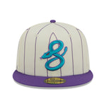 New Era - Arizona Diamondbacks 59Fifty Fitted RETRO CITY - Off White/Purple Pinstripe - Headz Up 