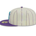 New Era - Arizona Diamondbacks 59Fifty Fitted RETRO CITY - Off White/Purple Pinstripe - Headz Up 
