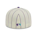 New Era - Arizona Diamondbacks 59Fifty Fitted RETRO CITY - Off White/Purple Pinstripe - Headz Up 