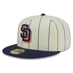 New Era - San Diego Padres 59Fifty Fitted RETRO CITY - Off White/Navy Pinstripe - Headz Up 