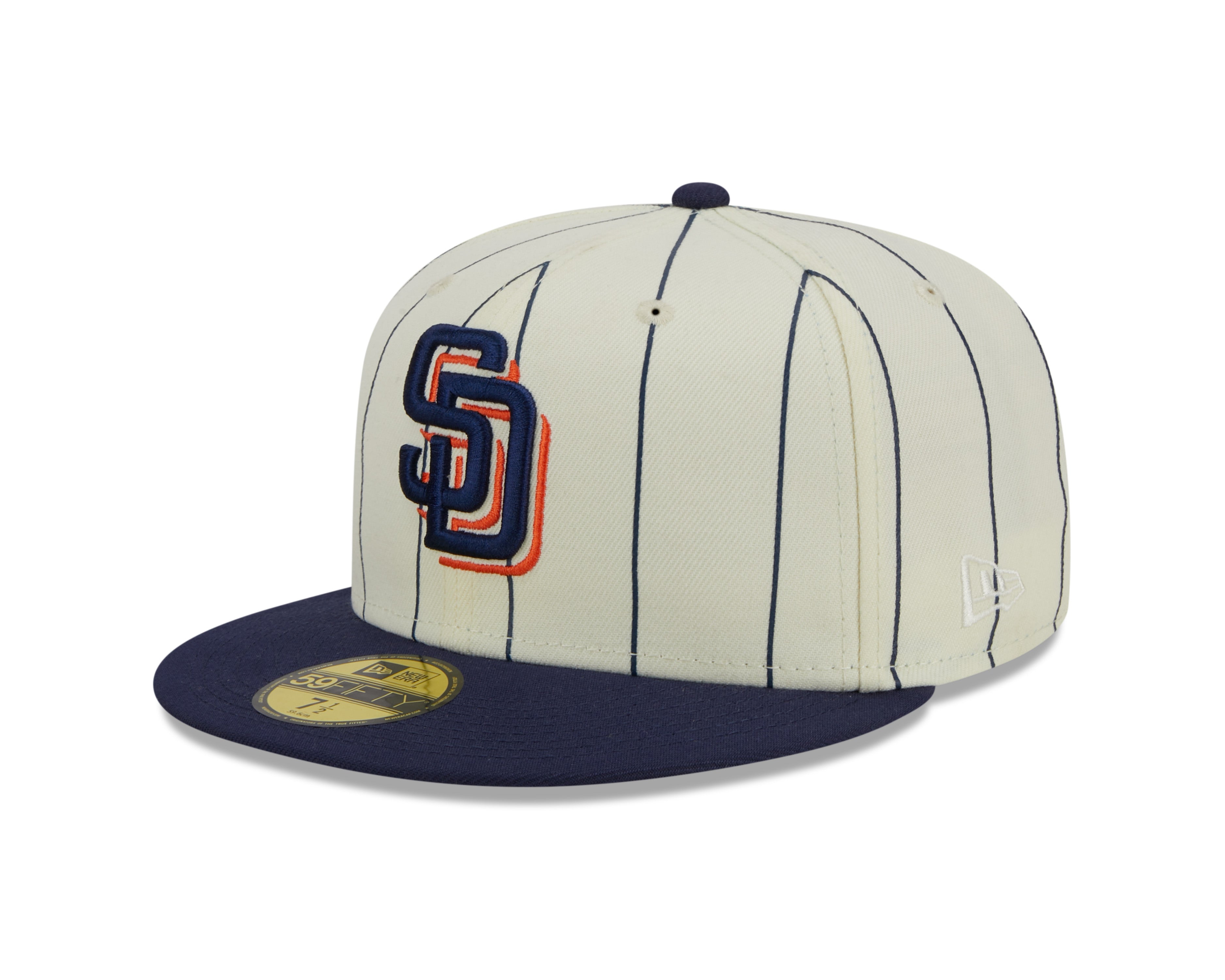 New Era - San Diego Padres 59Fifty Fitted RETRO CITY - Off White/Navy Pinstripe - Headz Up 
