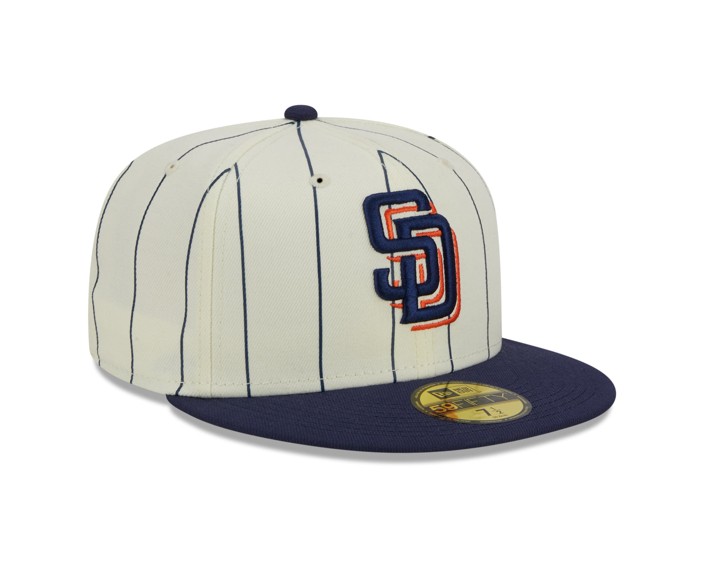 New Era - San Diego Padres 59Fifty Fitted RETRO CITY - Off White/Navy Pinstripe - Headz Up 