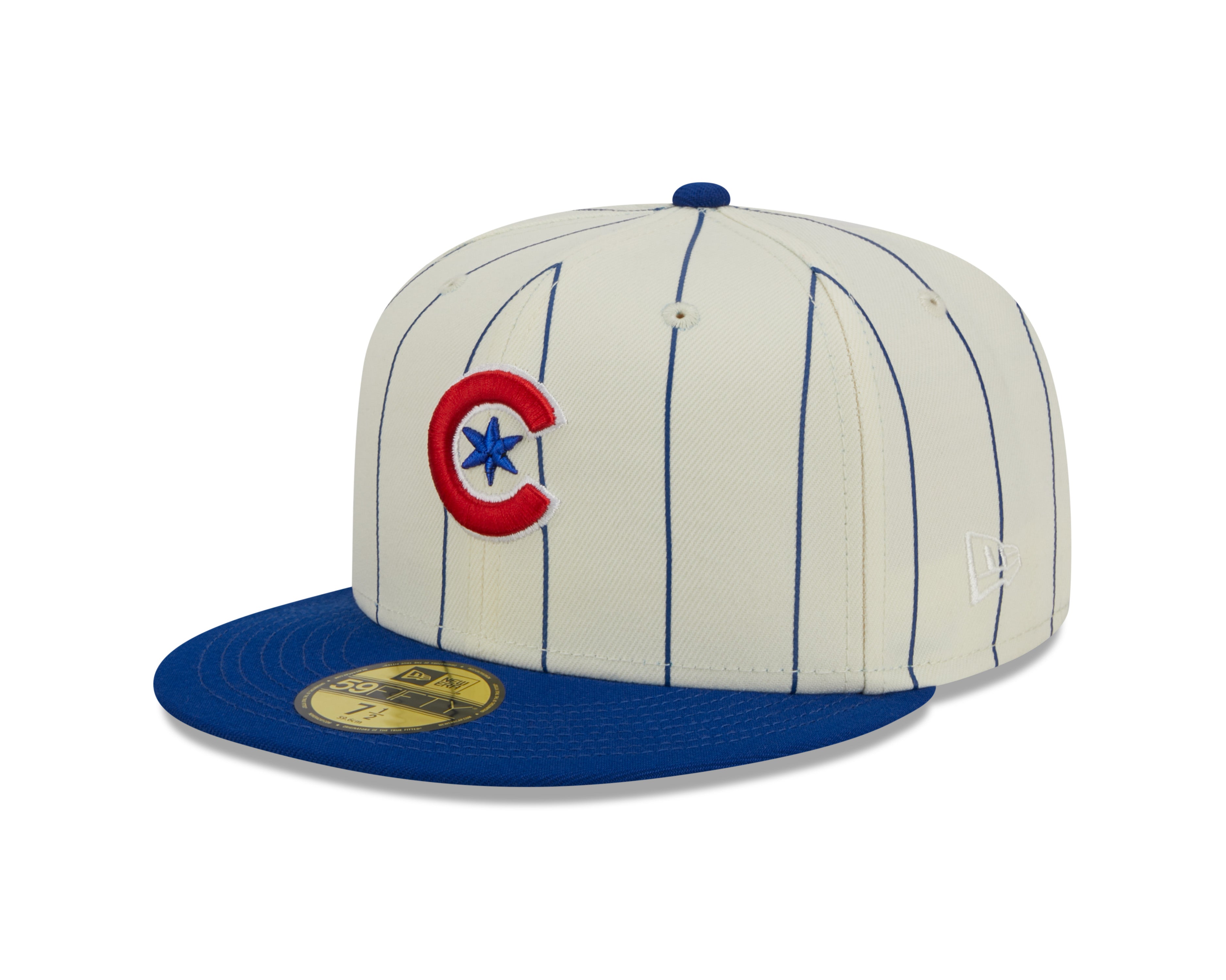 New Era - Chicago Cubs 59Fifty Fitted RETRO CITY - Off White/Blue Pinstripe - Headz Up 