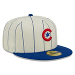 New Era - Chicago Cubs 59Fifty Fitted RETRO CITY - Off White/Blue Pinstripe - Headz Up 