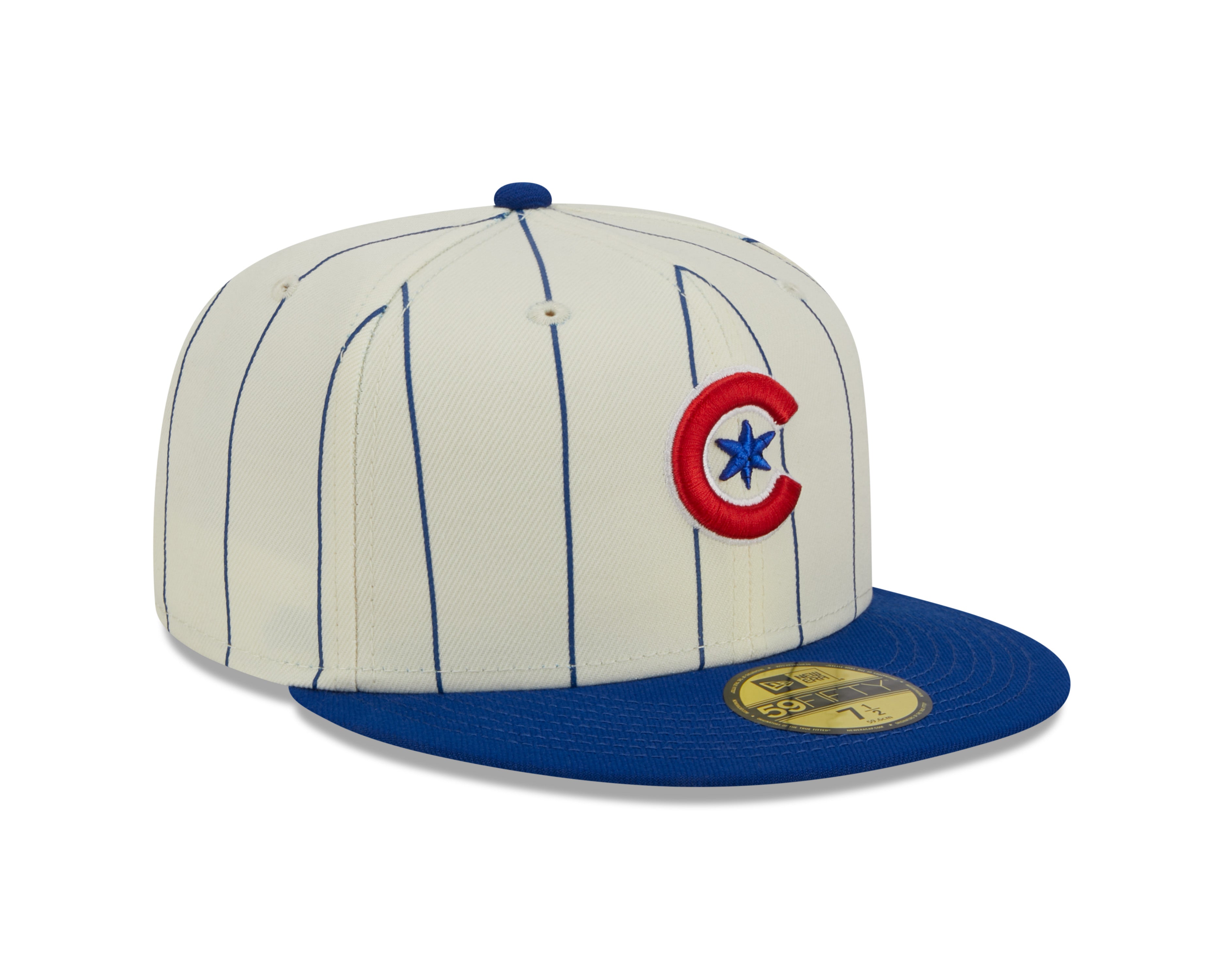 New Era - Chicago Cubs 59Fifty Fitted RETRO CITY - Off White/Blue Pinstripe - Headz Up 