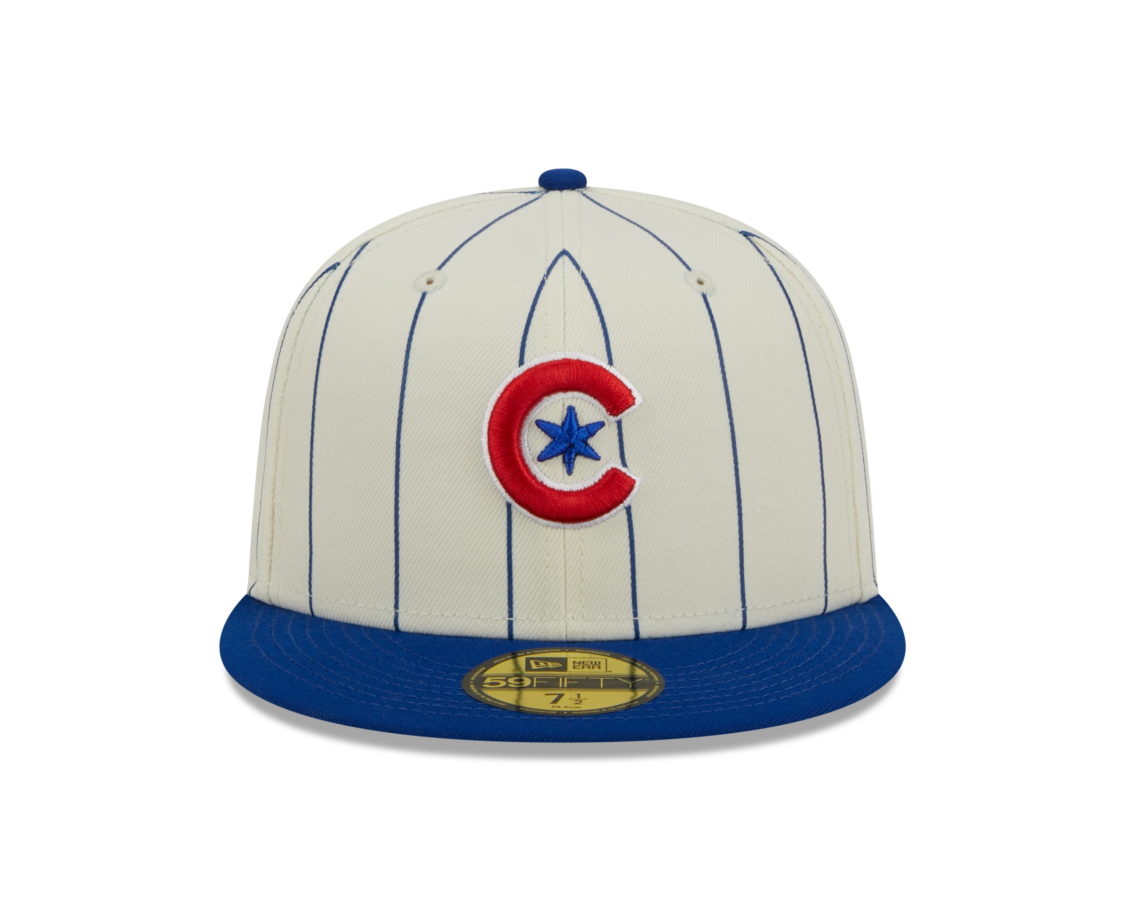 New Era - Chicago Cubs 59Fifty Fitted RETRO CITY - Off White/Blue Pinstripe - Headz Up 
