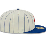 New Era - Chicago Cubs 59Fifty Fitted RETRO CITY - Off White/Blue Pinstripe - Headz Up 