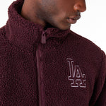 New Era - MLB Sherpa Jacket Los Angeles Dodgers - Maroon - Headz Up 