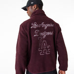 New Era - MLB Sherpa Jacket Los Angeles Dodgers - Maroon - Headz Up 