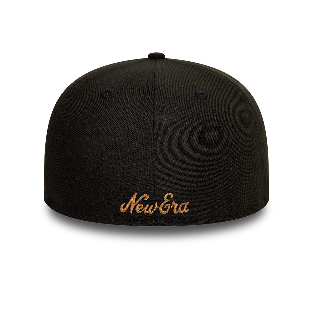 New Era - SCRIPT - 59Fifty Fitted Cap - Black/Stone - Headz Up 