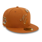 New Era - SCRIPT - 59Fifty Fitted Cap - Light Brown/Stone - Headz Up 