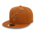 New Era - SCRIPT - 59Fifty Fitted Cap - Light Brown/Stone - Headz Up 