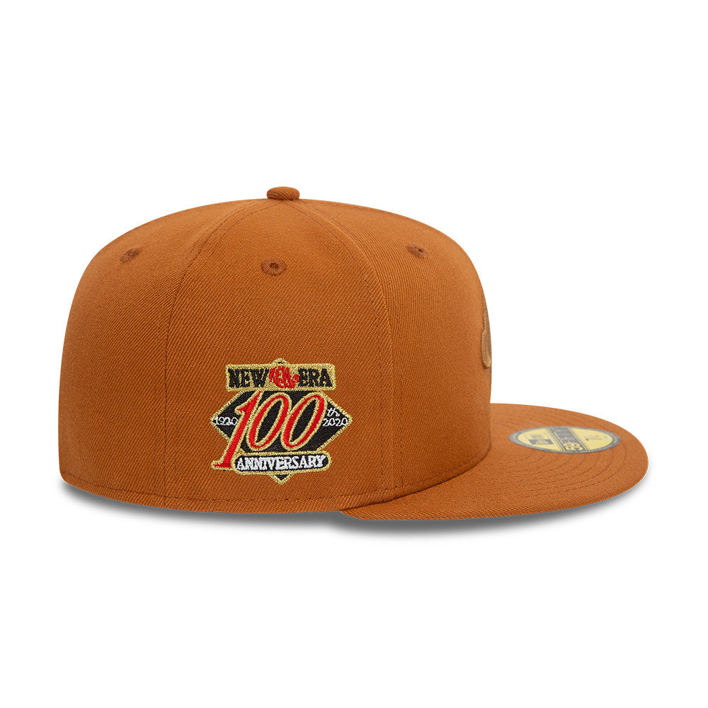 New Era - SCRIPT - 59Fifty Fitted Cap - Light Brown/Stone - Headz Up 