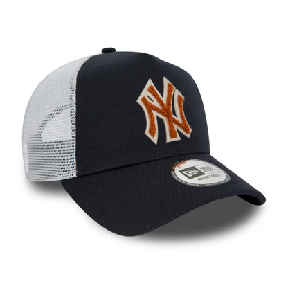 New Era - New York Yankees BOUCLE Trucker - Navy/Brown - Headz Up 