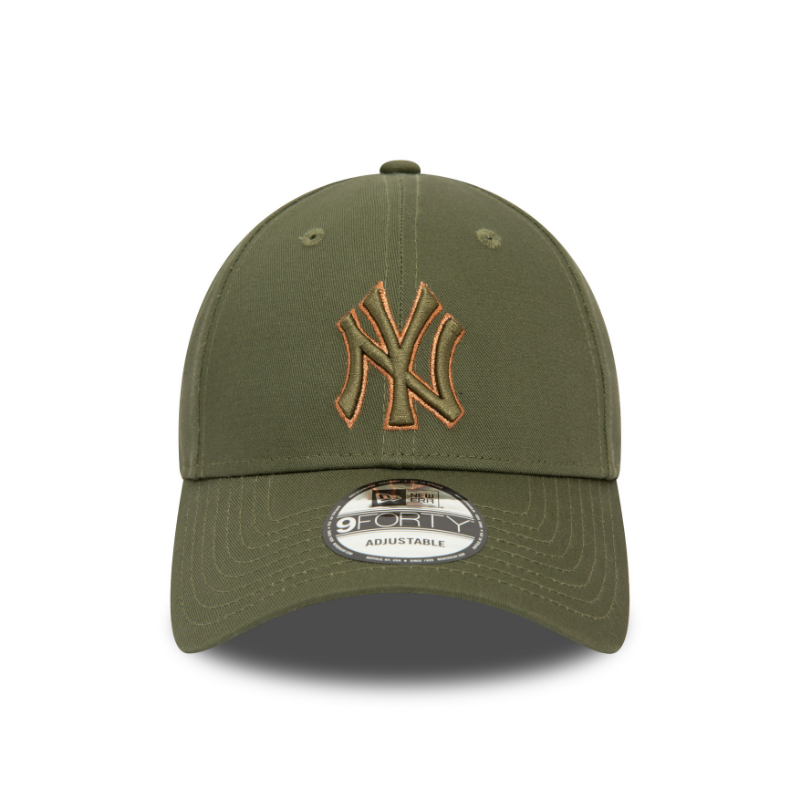 New Era - New York Yankees - 9Forty Metallic Outline - Olive - Headz Up 