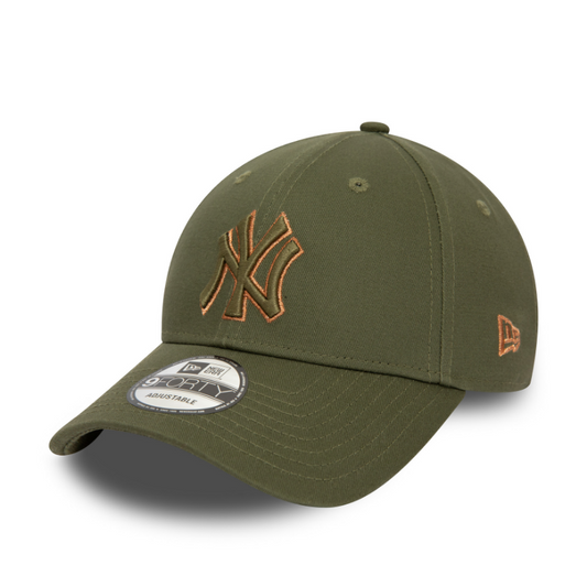 New Era - New York Yankees - 9Forty Metallic Outline - Olive - Headz Up 