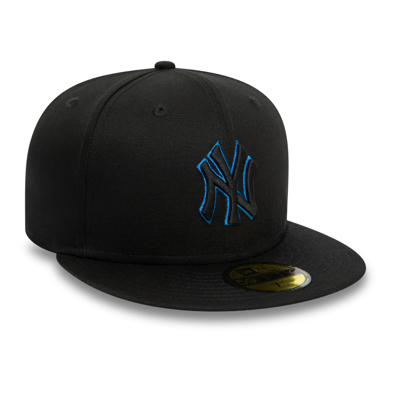 New Era - 59Fifty Fitted Cap Metallic Outline - New York Yankees - Black - Headz Up 