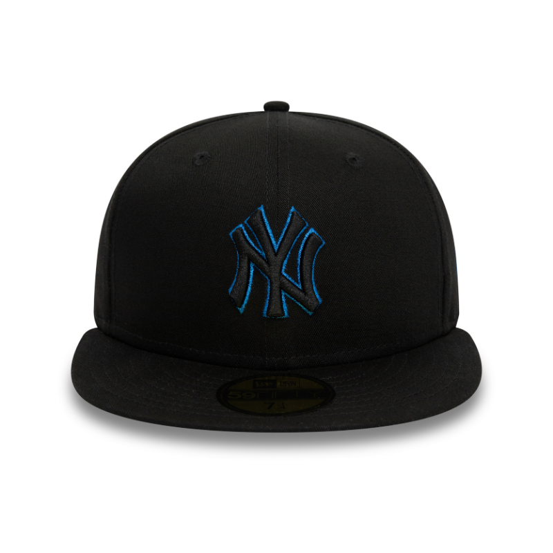 New Era - 59Fifty Fitted Cap Metallic Outline - New York Yankees - Black - Headz Up 