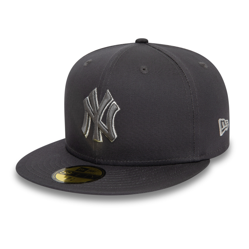 New Era - 59Fifty Fitted Cap Metallic Outline - New York Yankees - Dark Grey - Headz Up 