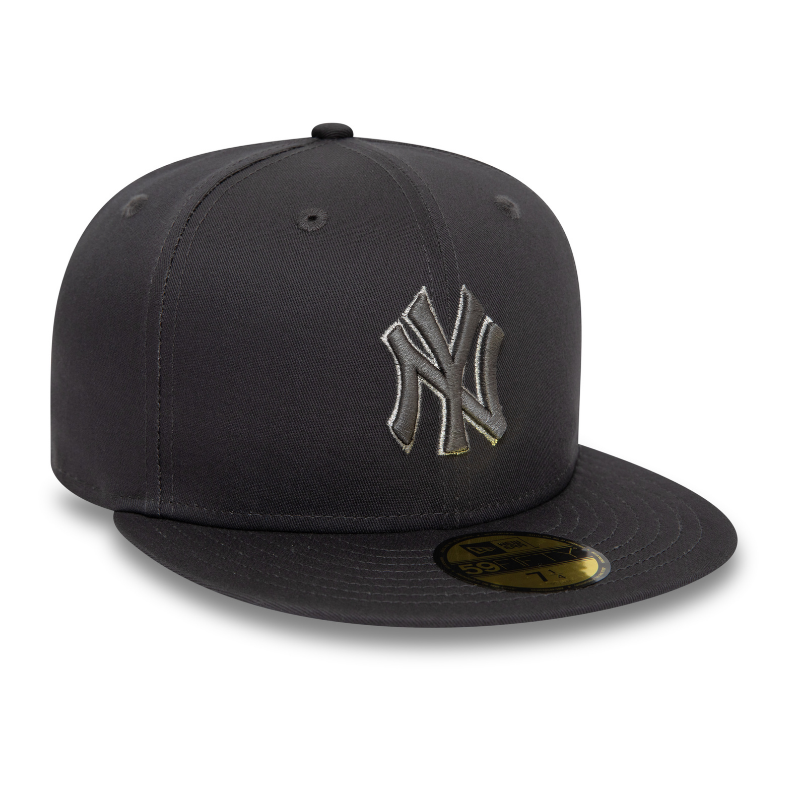 New Era - 59Fifty Fitted Cap Metallic Outline - New York Yankees - Dark Grey - Headz Up 