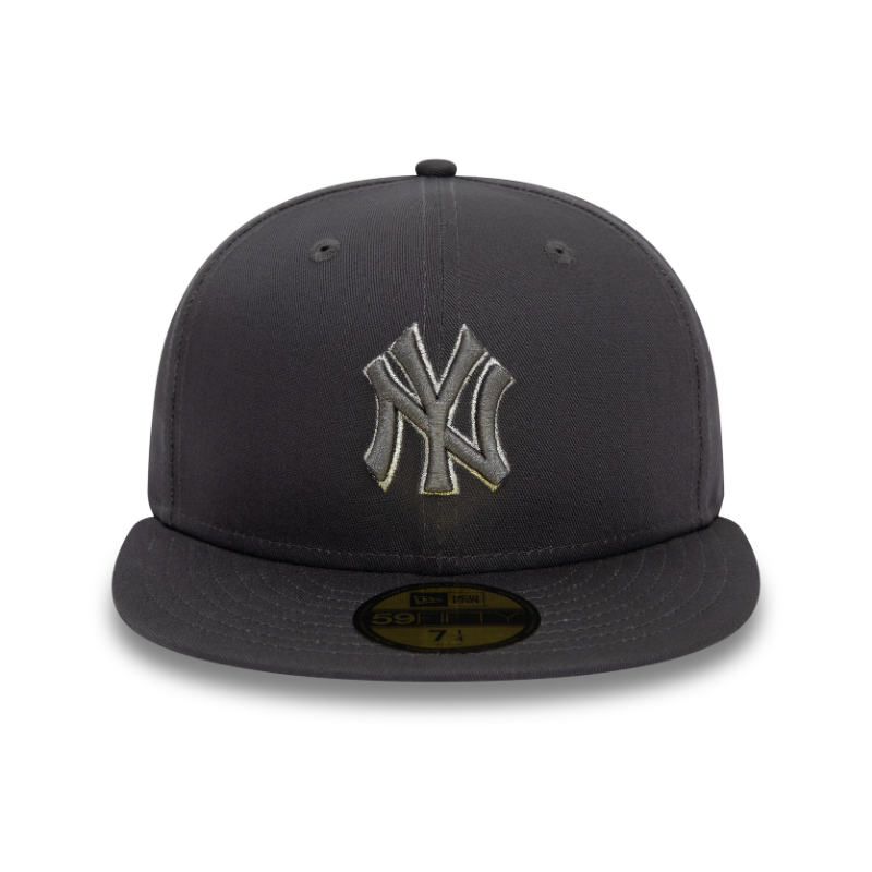 New Era - 59Fifty Fitted Cap Metallic Outline - New York Yankees - Dark Grey - Headz Up 