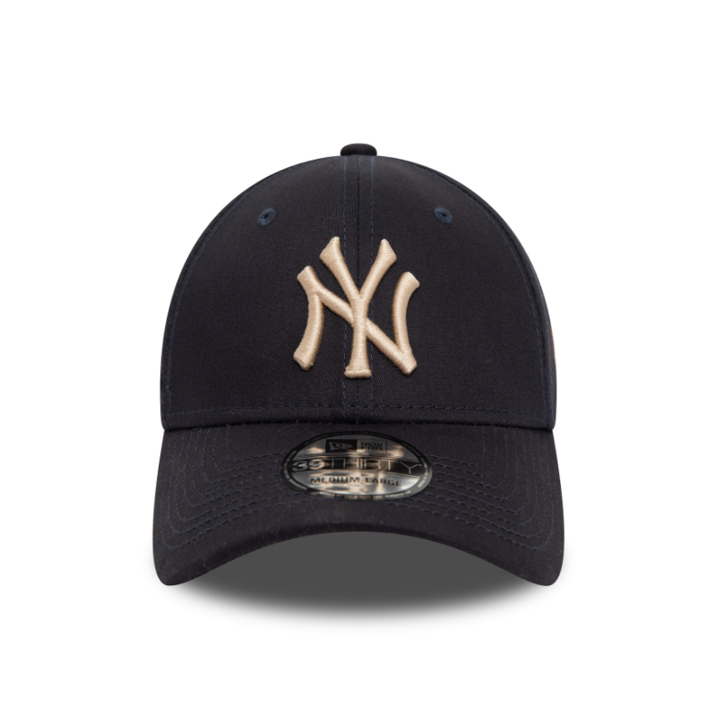 New Era - New York Yankees - League Essential 39Thirty Stretch Fit - Navy/Stone - Headz Up 