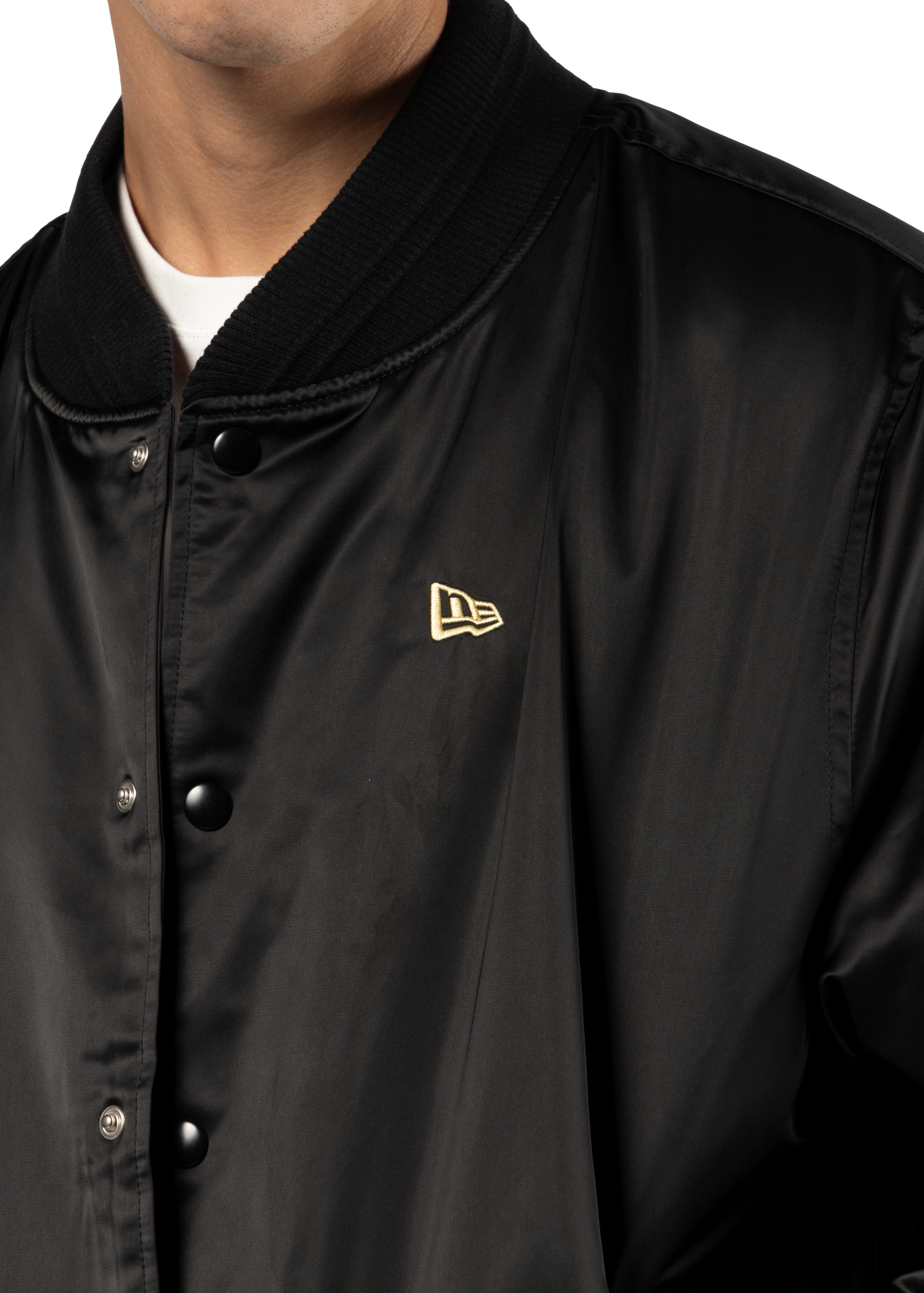 New Era - NE Sating Bomber Jacket - Black - Headz Up 