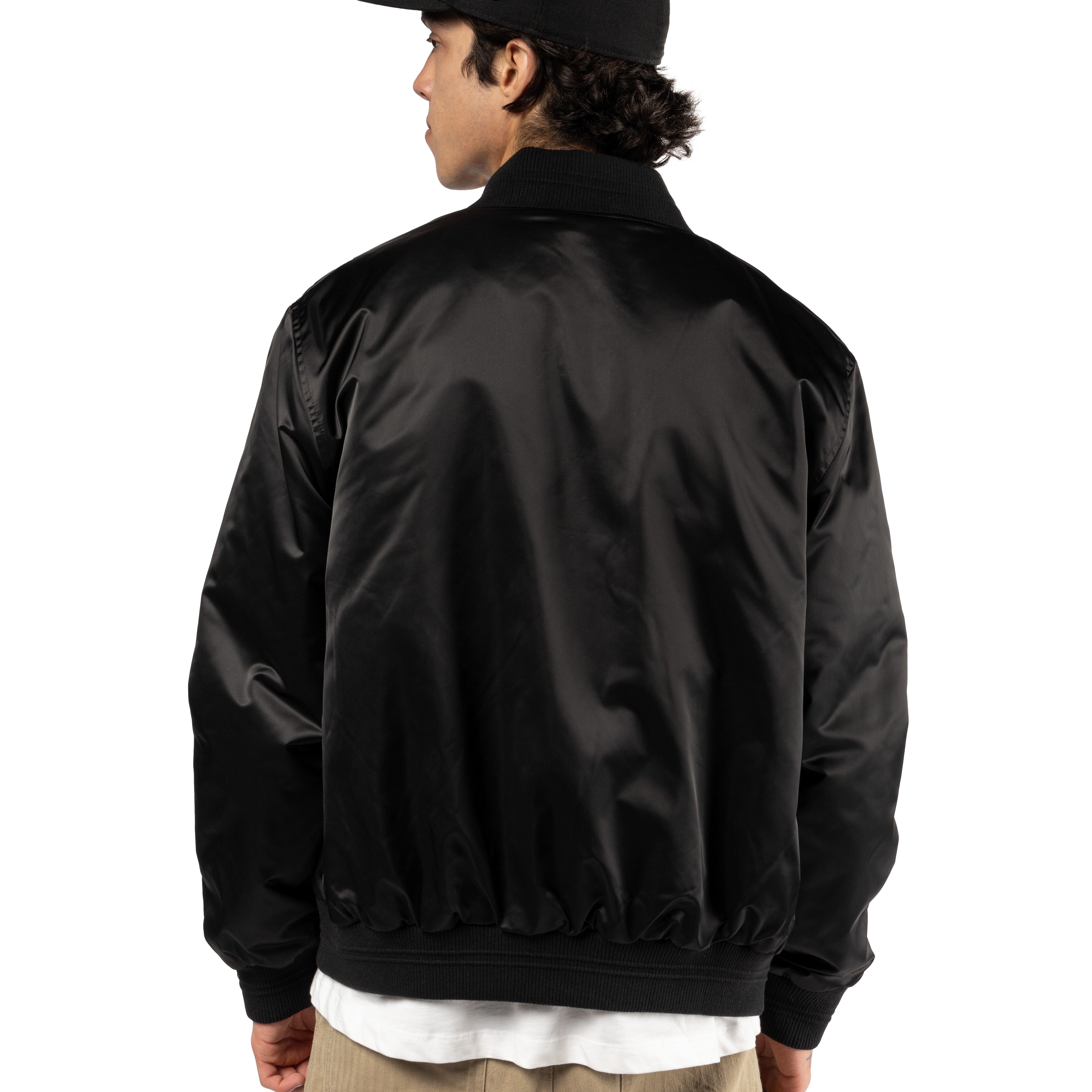 New Era - NE Sating Bomber Jacket - Black - Headz Up 