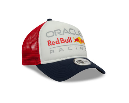 New Era - Color Block E-Frame Trucker Cap - RED BULL - White/Navy/Red - Headz Up 