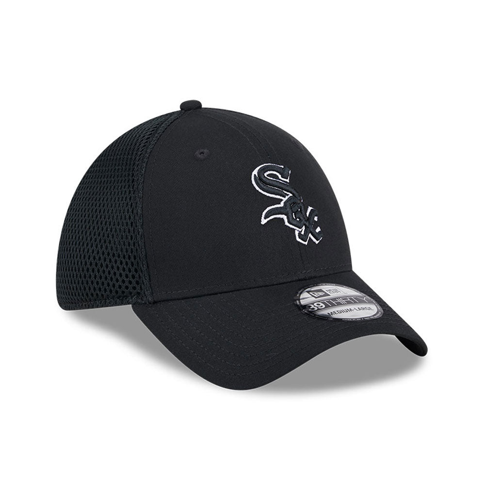 Sort New Era Chicago White Sox MLB Neo 39THIRTY stretch fit kasket med logo og komfortabel pasform