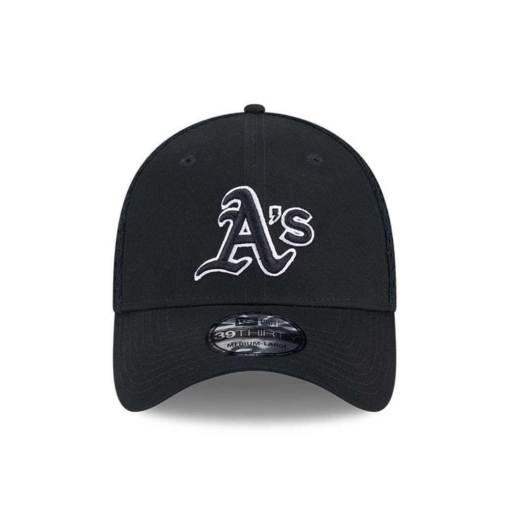 New Era - Oakland Athletics - MLB Evergreen Neo - 39THIRTY Stretch Fit Cap - Black - Headz Up 