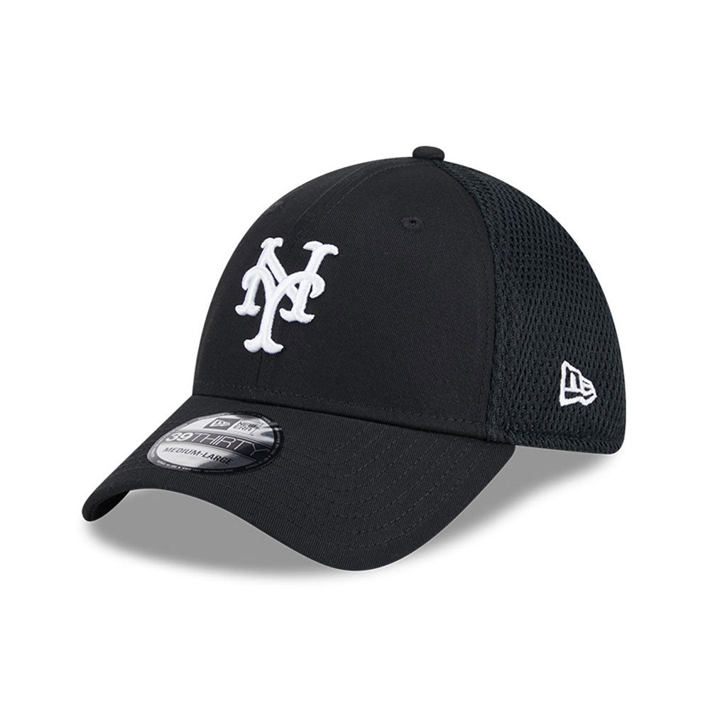 New Era - New York Mets - MLB Evergreen Neo - 39THIRTY Stretch Fit Cap - Black - Headz Up 