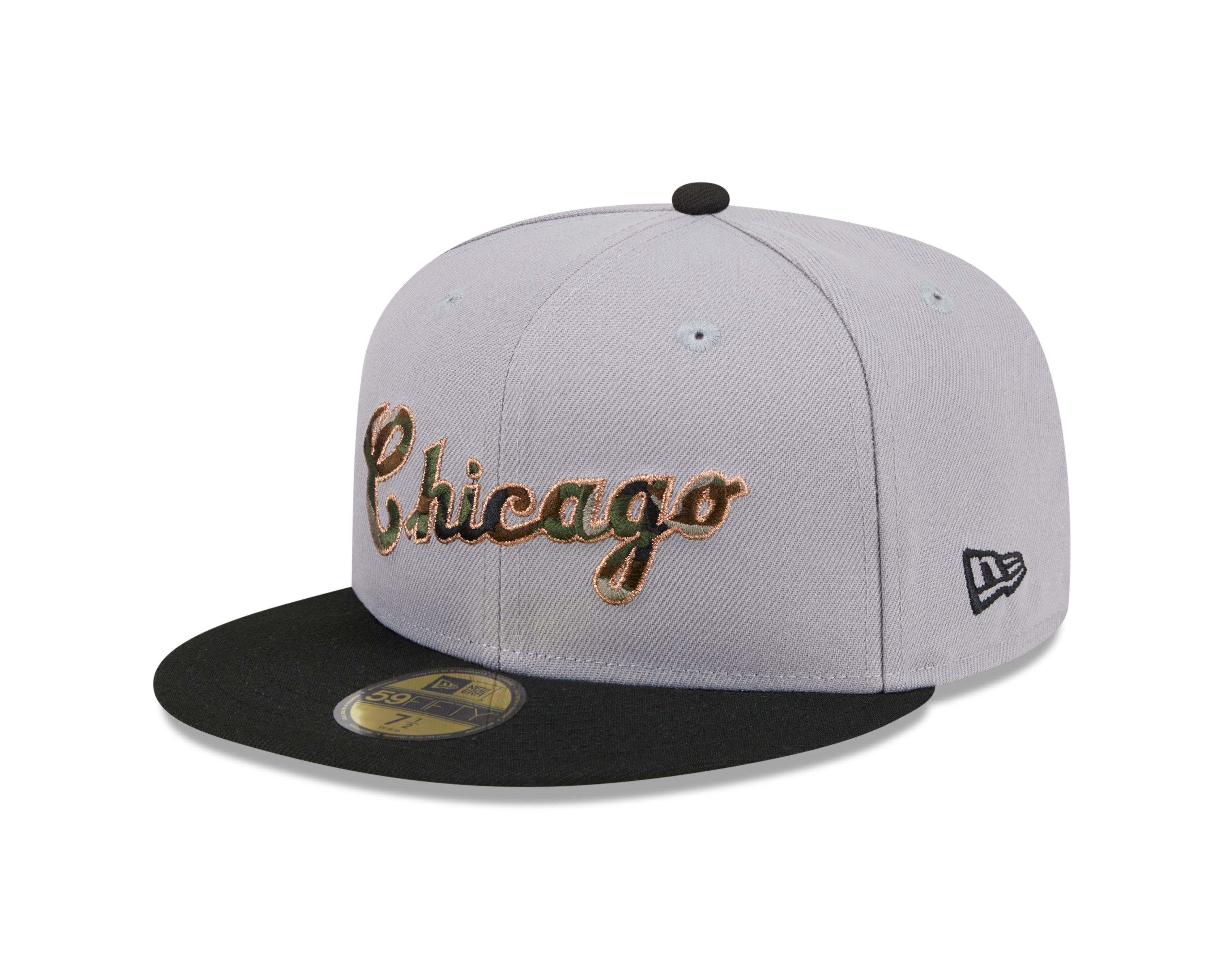New Era - CAMO FILL - 59fifty Fitted Cap - Chicago White Sox - Grey - Headz Up 