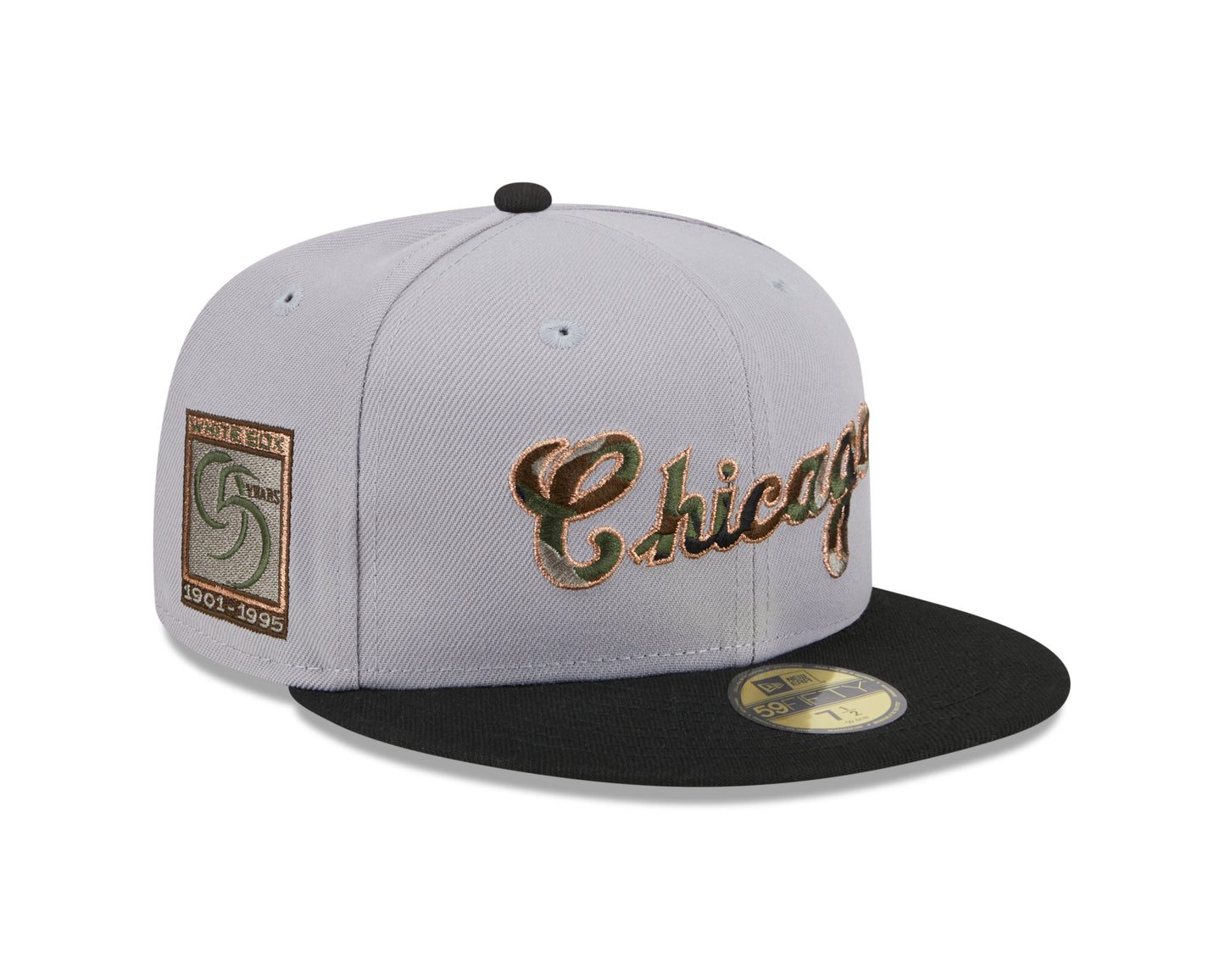 New Era - CAMO FILL - 59fifty Fitted Cap - Chicago White Sox - Grey - Headz Up 