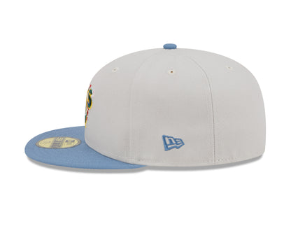 New Era - COLOR BRUSH - 59fifty Fitted Cap - Oakland Athletics - Stone - Headz Up 