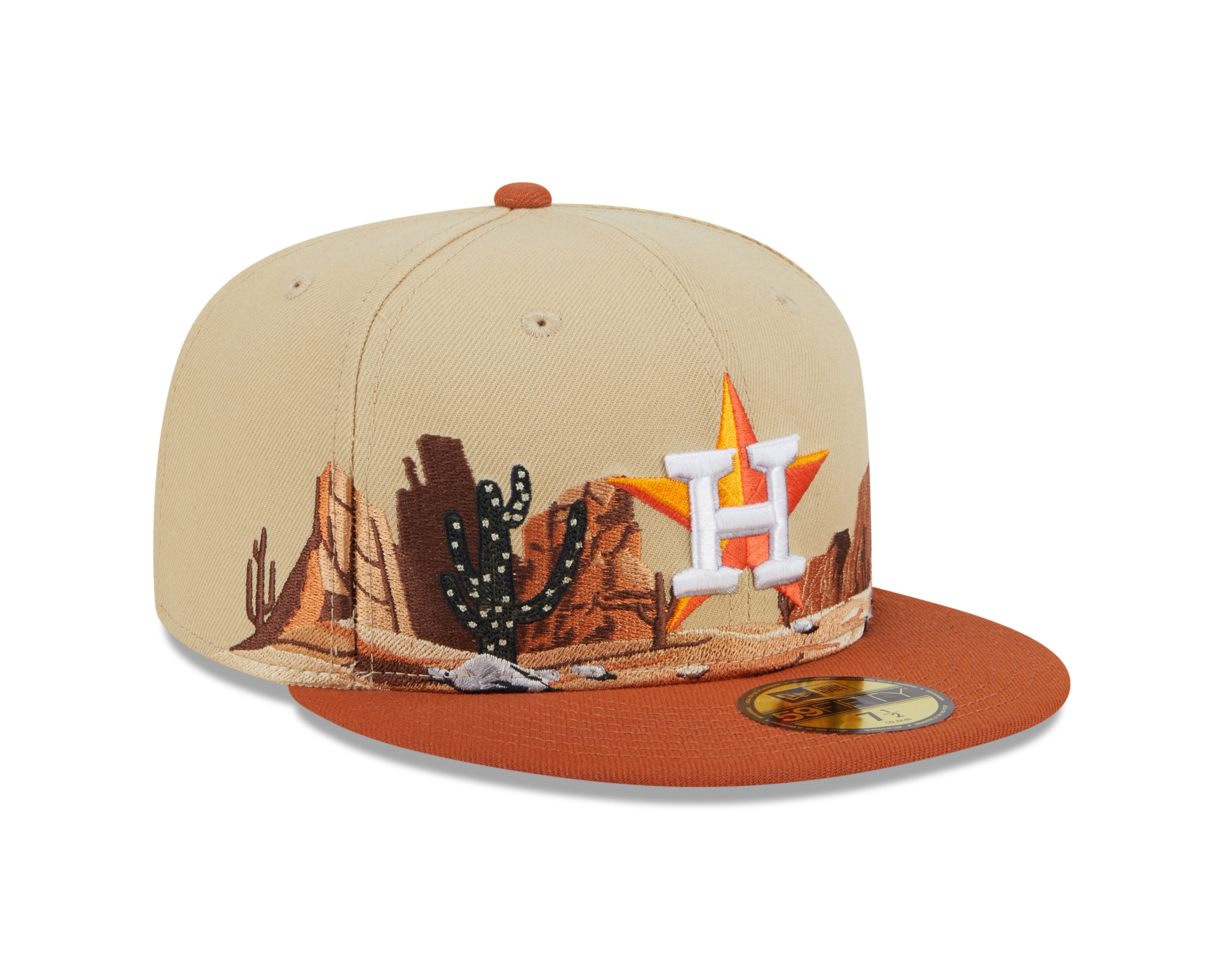 New Era - 59Fifty Fitted Cap TEAM LANDSCAPE - Houston Astros - VGD - Headz Up 