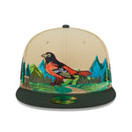 New Era - 59Fifty Fitted Cap TEAM LANDSCAPE - Baltimore Orioles - VGD - Headz Up 