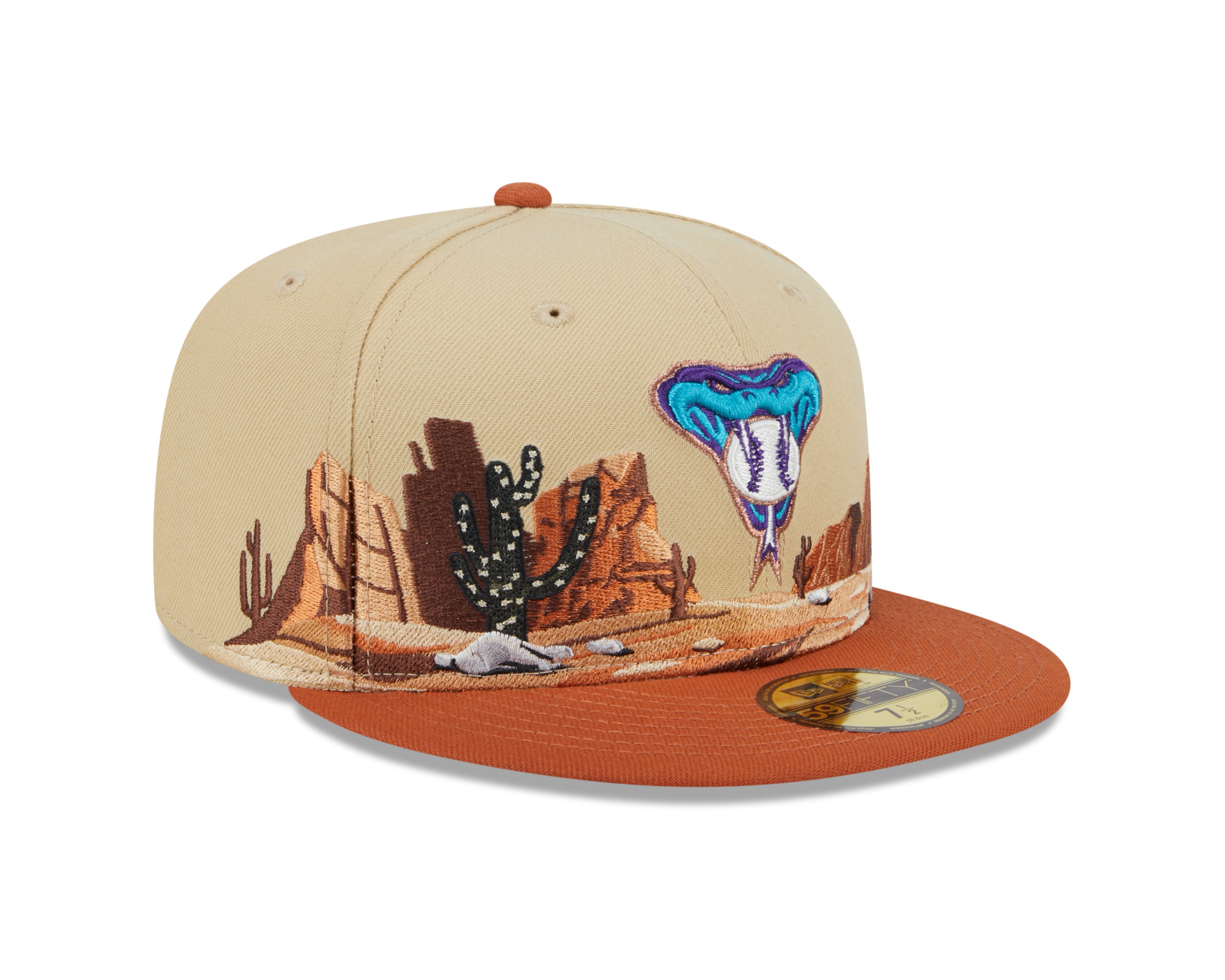 New Era - 59Fifty Fitted Cap TEAM LANDSCAPE - Arizona Diamondbacks - VGD - Headz Up 
