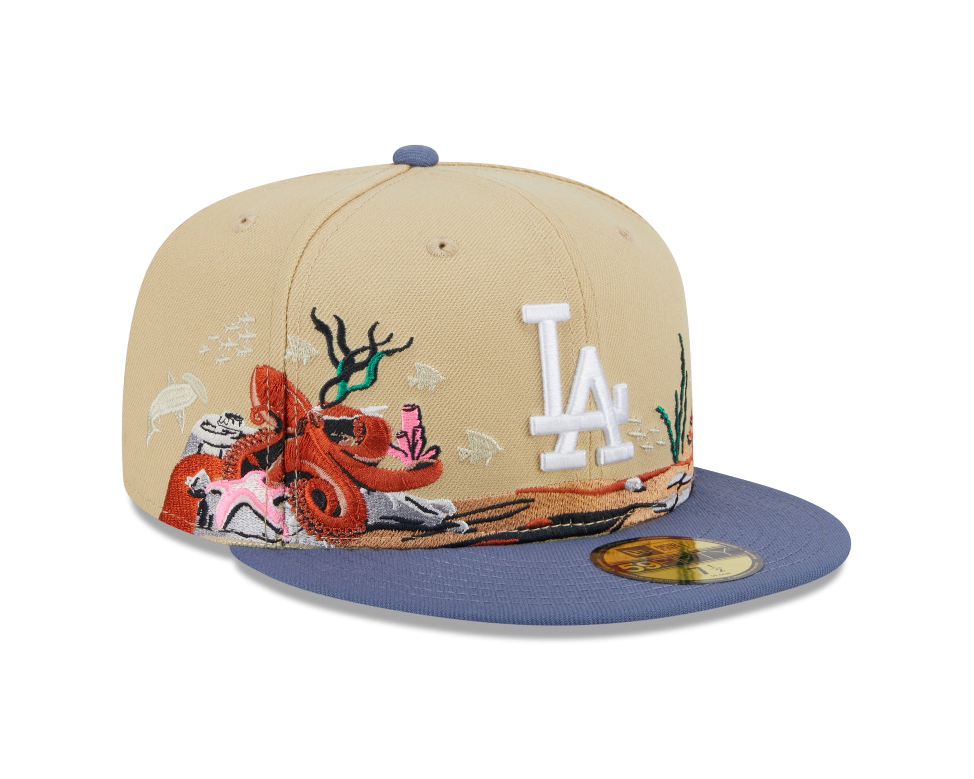 New Era - 59Fifty Fitted Cap TEAM LANDSCAPE - Los Angeles Dodgers - VGD - Headz Up 
