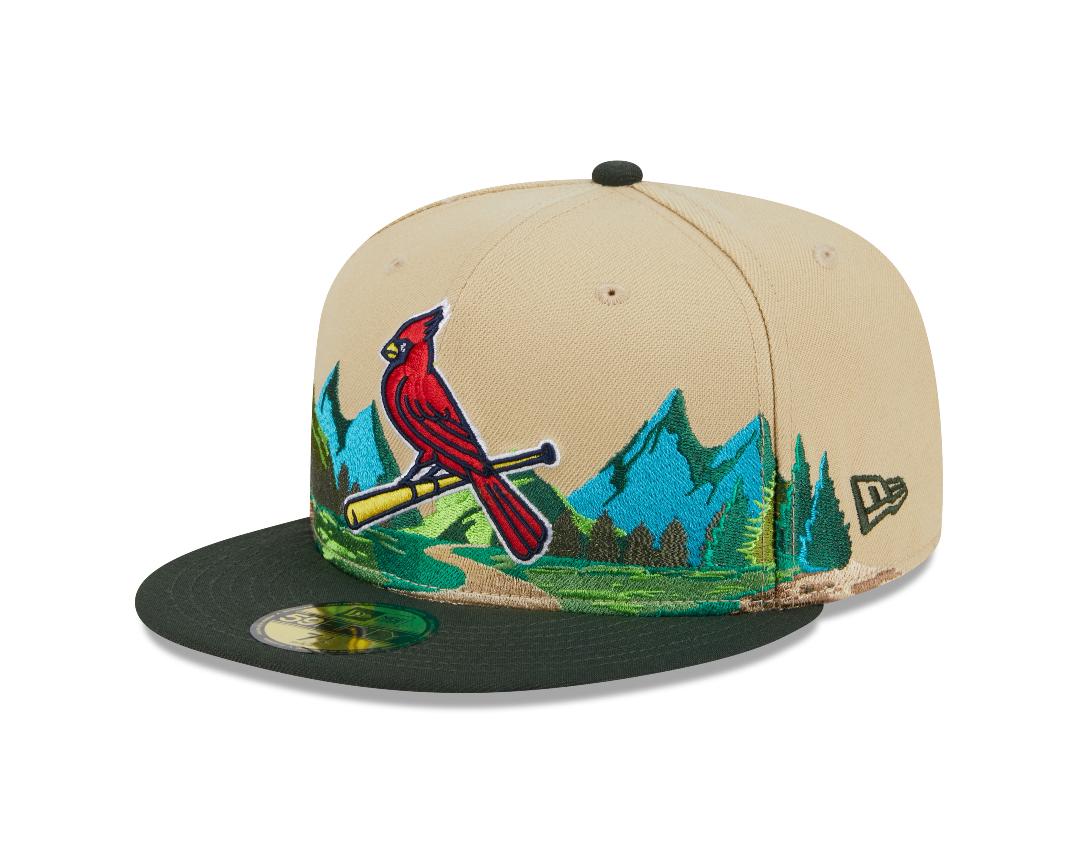 New Era - 59Fifty Fitted Cap TEAM LANDSCAPE - St. Louis Cardinals - VGD - Headz Up 