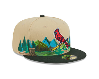 New Era - 59Fifty Fitted Cap TEAM LANDSCAPE - St. Louis Cardinals - VGD - Headz Up 