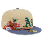 New Era - 59Fifty Fitted Cap TEAM LANDSCAPE - Oakland Athletics - VGD - Headz Up 