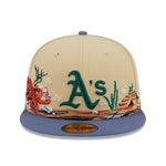New Era - 59Fifty Fitted Cap TEAM LANDSCAPE - Oakland Athletics - VGD - Headz Up 