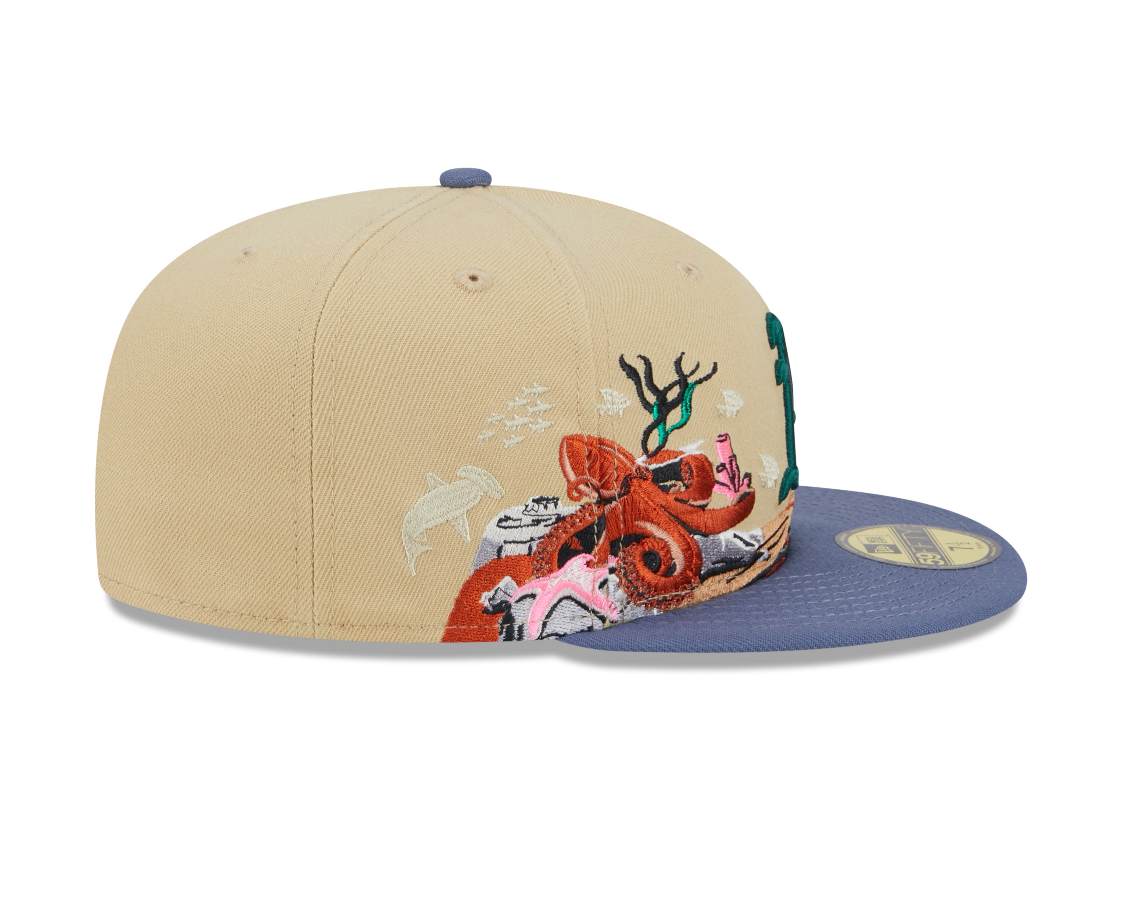 New Era - 59Fifty Fitted Cap TEAM LANDSCAPE - Oakland Athletics - VGD - Headz Up 