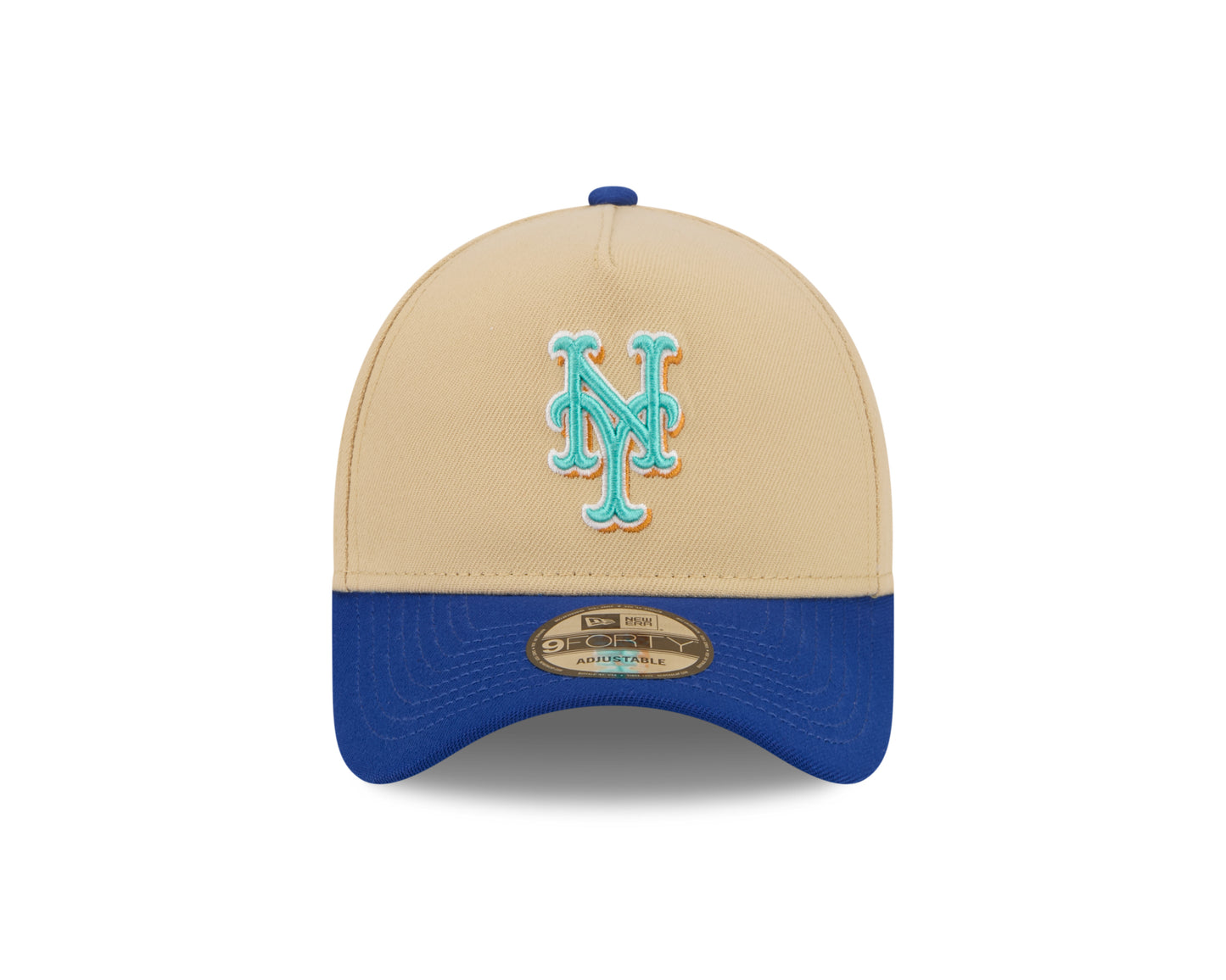 New Era - New York Mets - City Side Patch - 9forty A-Frame Cap - Light Beige - Headz Up 